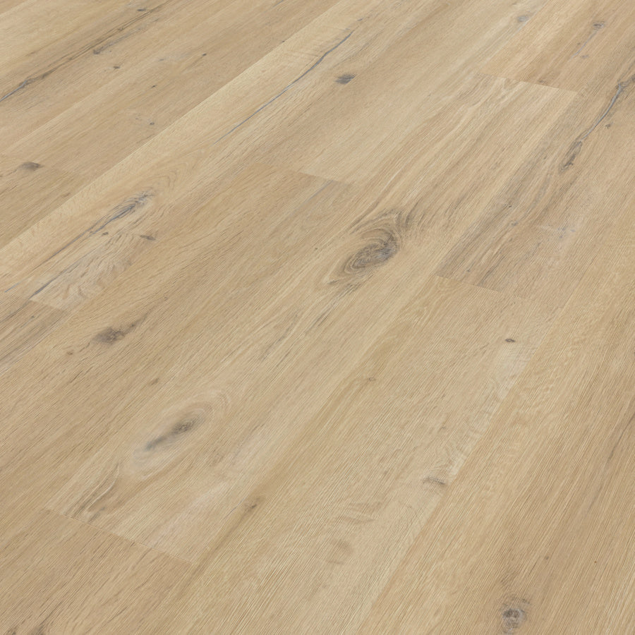 Blond Character Oak Knight Tile Gluedown LVT Flooring