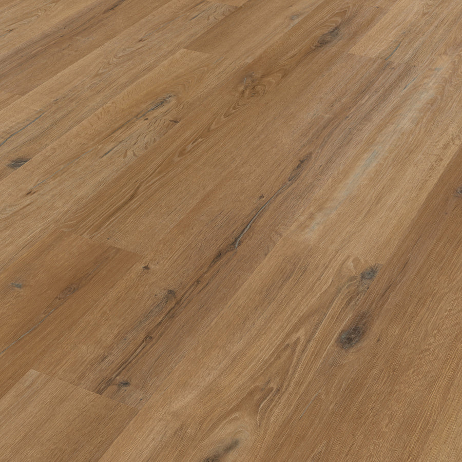 Traditional Character Oak Knight Tile Gluedown LVT Flooring